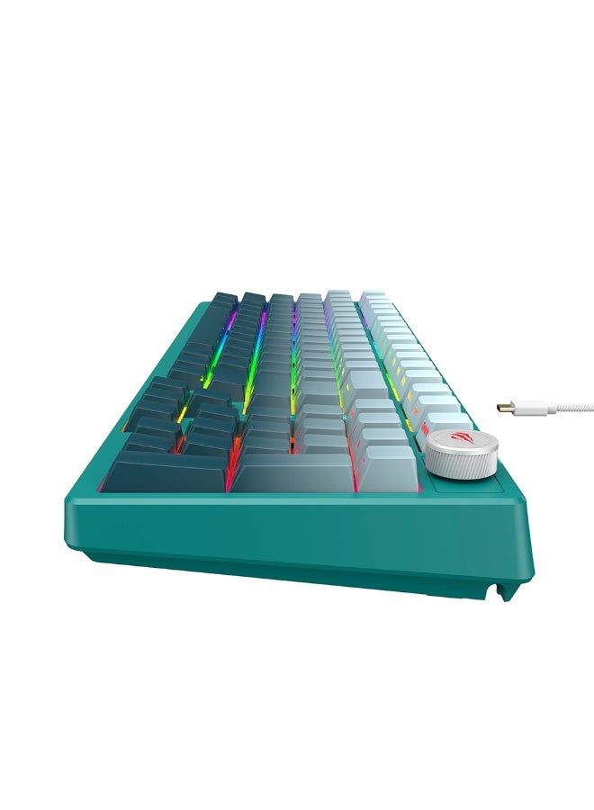 Havit KB899L 97-Key Mechanical Keyboard – RGB Backlit, Jixian Red Switches, USB-C, Compact Design & Professional Gaming Performance - Image 5
